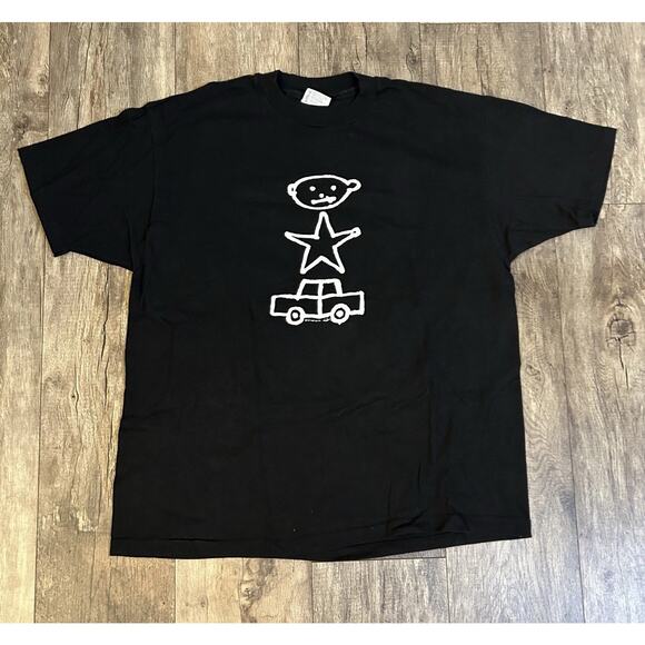 Vintage 1990 U2 Zoo TV Tour Concert Tshirt Black XL Hanes Beefy Tag Made In USA - Picture 1 of 8